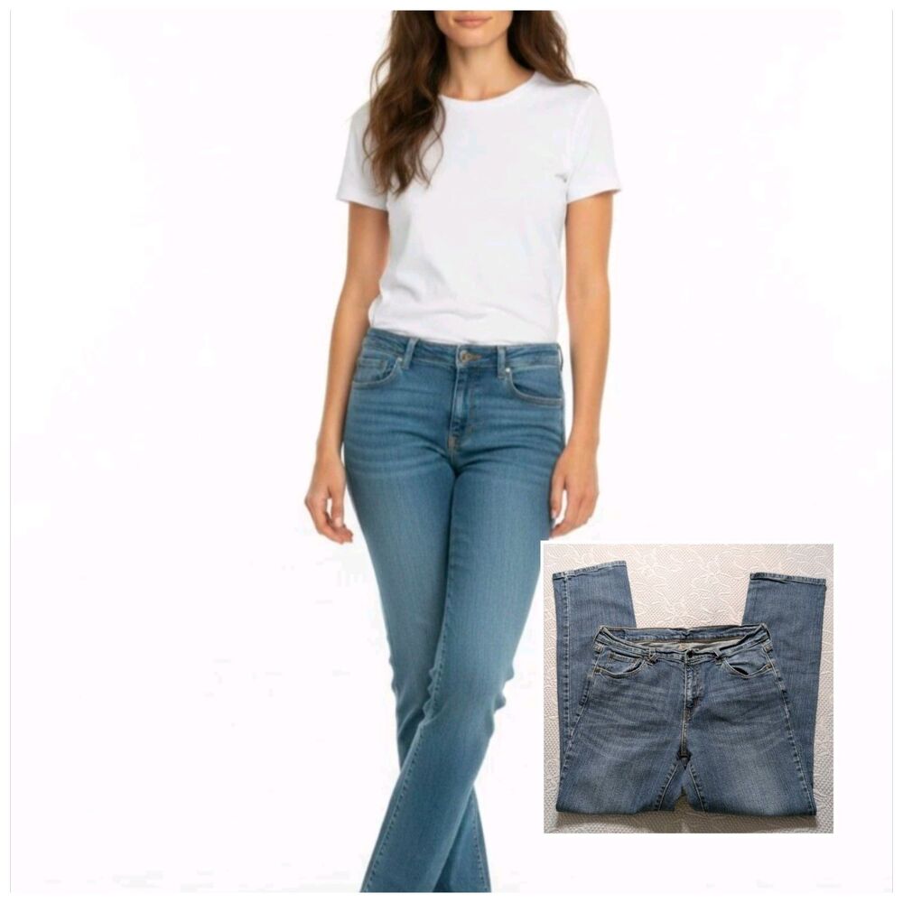 Levi's Size 12 (Fit 33X29) Straight Fit Red Tab Stretch Denim Jeans Mid Rise